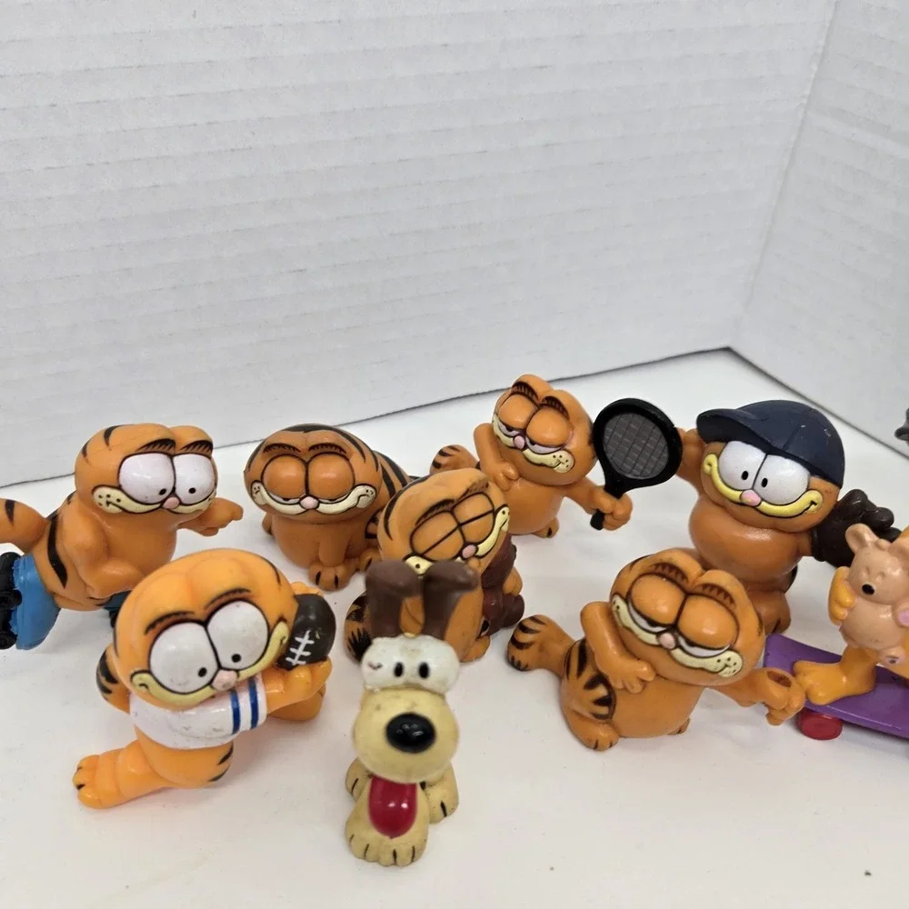 Lot of 10 Vintage 1978-1981 Garfield PVC Figures Prod Of ‎ Hong Kong & China 2